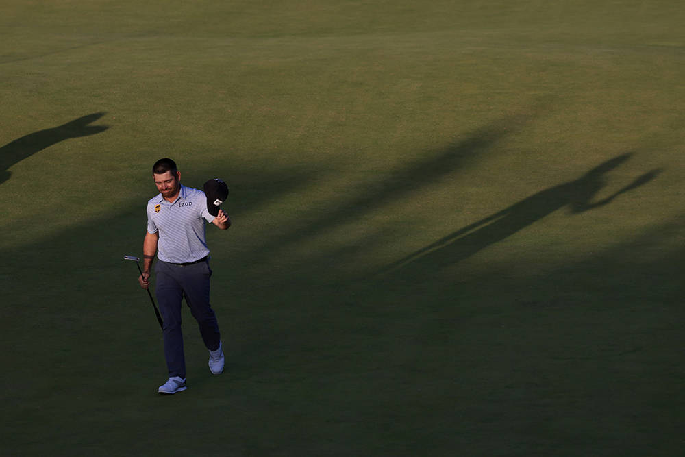 Louis Oosthuizen on the 18th hole